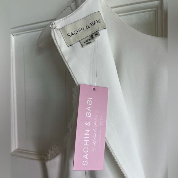 Nwt Anthropologie Sachin & Babi Isla cutout satin ivory white lace wedding gown - Picture 9 of 13